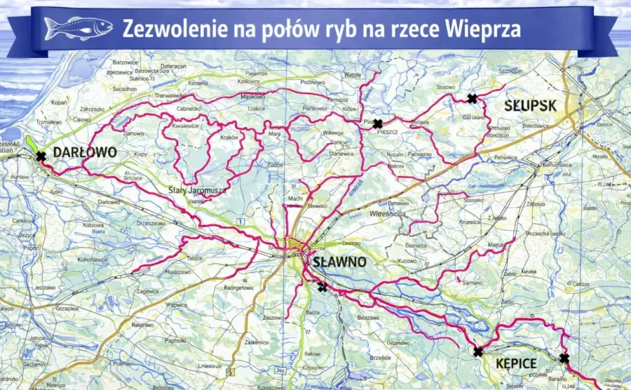 Mapa  zezwolenie rzeka Wieprza
